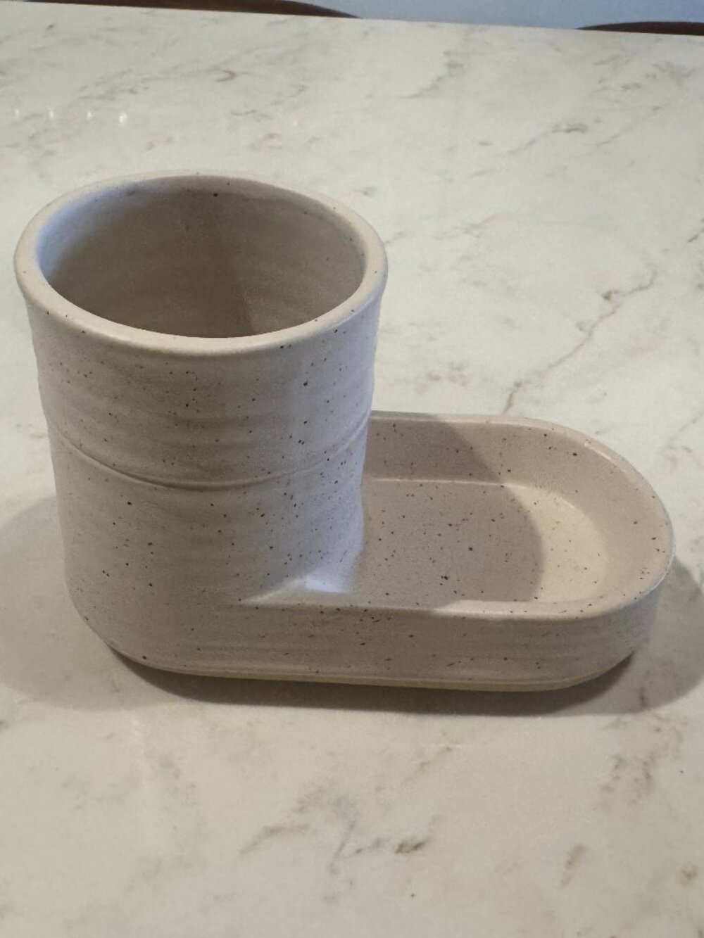 World Market Tipton Ivory Speckled Ceramic Sink Organizer